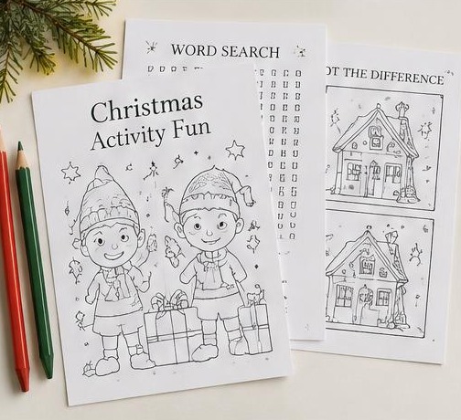 Elf Workshop Kids Activity Pack