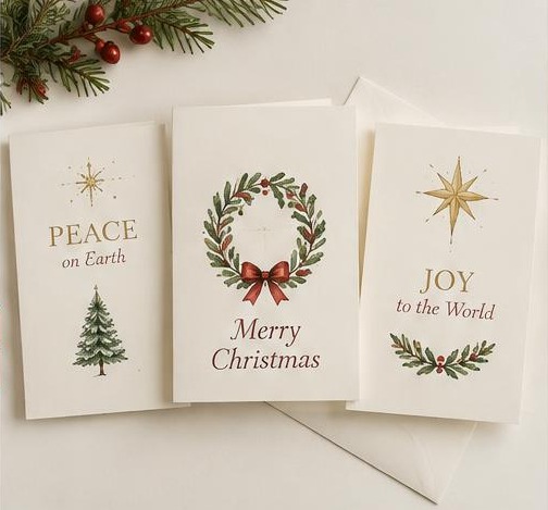 Minimal Gold Greeting Cards