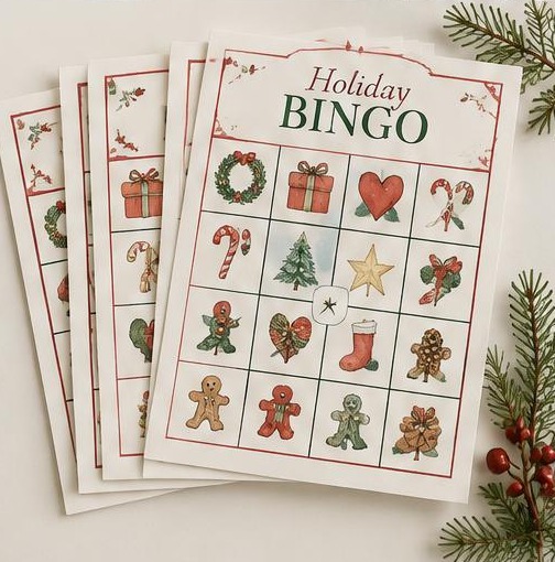 Office Party Holiday Bingo